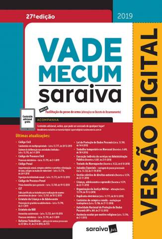 Baixar Livro Vade Mecum Tradicional - 27ª Ed. 2019 - Editora Saraiva em ePub PDF Mobi ou Ler Online