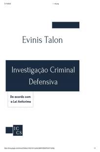Baixar Livro Investigação Criminal Defensiva - Evinis Talon em ePub PDF Mobi ou Ler Online